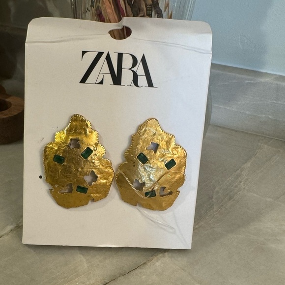 New Zara Golden Textured Irregular Metal Earrings 1124/249 Bloggers Fav ✨🔥 - Picture 1 of 7
